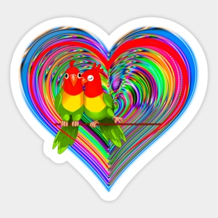 Love Parrot Sticker